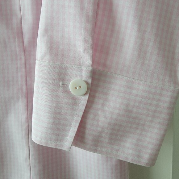 Foxcroft Women's Fitted Pink/White Checked Shirt NWOT Size 12 - Picture 6 of 13
